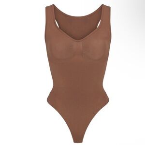 Skims Seamless Sculpt Scoop Neck Bodysuit In Jasper Size Large NEW WITHOUT BOX